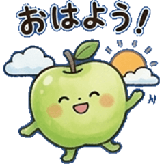 Green Apple-chan's LINE Stickers 1