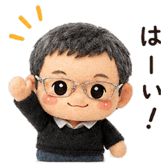 Welfare Work Stickers - Glasses Guy