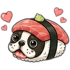 Busy Boston Terrier Sushi