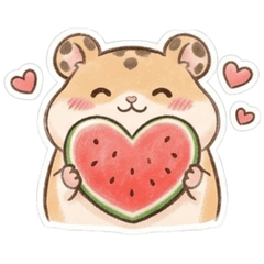 Cute Chiko the hamster Summer version