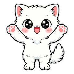 Ak Shiranian: The Fluffy White Kitten