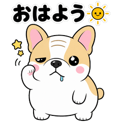 Chubby French Bulldog Stickers