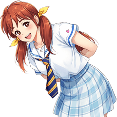 Sticker of a girl in a school uniform