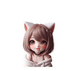 貓耳朵女孩害羞心動