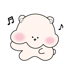 Soft bear-like cheeks and chin