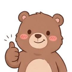Adorable cartoon bear stickers