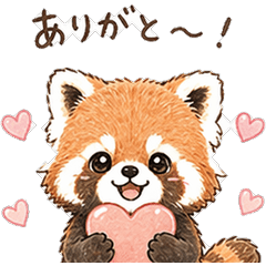 Fluffy Red Panda Healing Stickers
