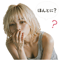 Blonde hair girl sticker