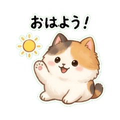 Cute & Chill Calico Cat Daily Stickers