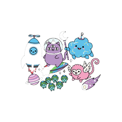 Galactic Daily Life: Space Stickers