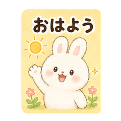 Fluffy Healing Rabbit Stickers