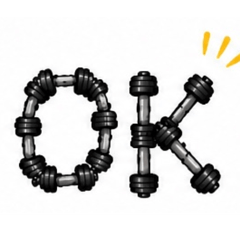 I connected dumbbells to form letters.