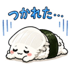 Casual and fun! Squid Sushi Stamp