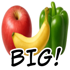FRUITS AND VEGETABLES BIG Sticker