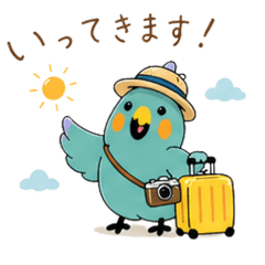 Sora the Parakeet Summer Outing Stickers