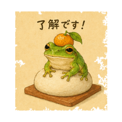 Omotenashi Frog: The Kagami-Mochi Host