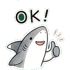 Heartwarming shark LINE stickers