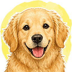 Cute Golden Retriever Daily Sticker Vol1