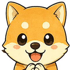 Cute dog polite language stickers