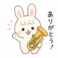 Euphonium Bunny Everyday Stickers