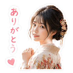 Kimono Girl Momiji Stamps