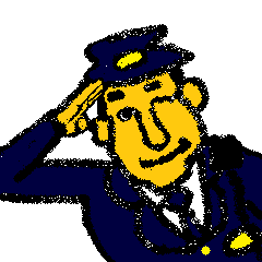 警官のスタンプ