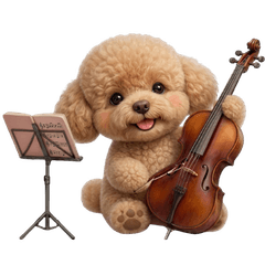Toy Poodle Cello Days
