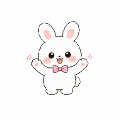 Cute Rabbit Gourmet Stickers