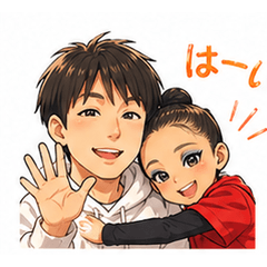 Dad & Hana's Heartwarming Stickers