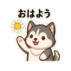 Cute & Chill Husky Daily Stickers