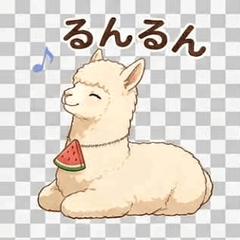 Happy Alpaca Fruit Stickers