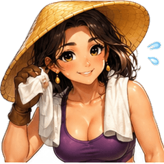 Rice Field Lady