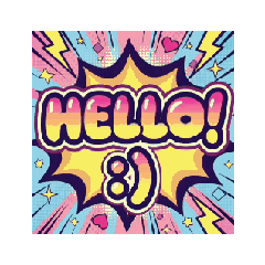Moving Kaomoji Burst 02_English