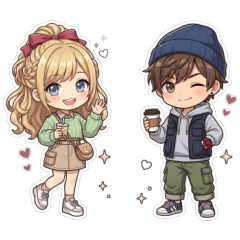 Cute Casual Couple: LOVE Chat