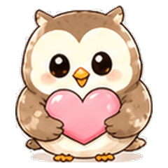 Fuwafuwa Owl Daily Stickers