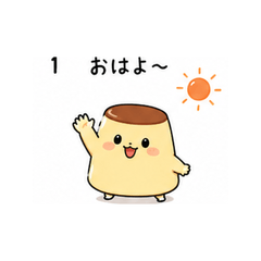 Cute Pudding Character Stickers