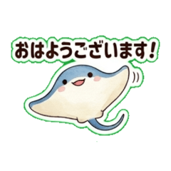 Cute manta ray stickers