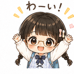 Cute elementary school student