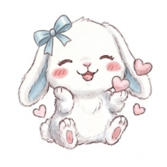 Lop-eared bunny stickers