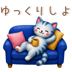 cute and simple oil painting Sticker