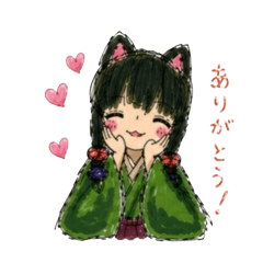 Cat-Eared Girl in Kimono