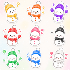 Daily Use Colorful Snowmen 1