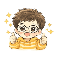 Kawaii Glasses Boy