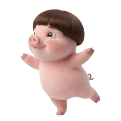 Wriggling Pig with Funny Hair (ANMZ)