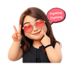 Chubby girl with glasses