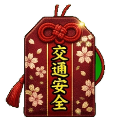 豪華絢爛！交通安全・黄金護身符