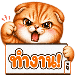Orange Scottish Fold Emotion by Pet2Fun
