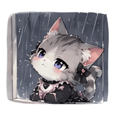Cunningly Cute Lady Cat Stickers