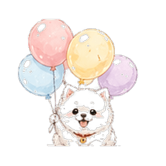 Fluffy Pomeranian Shirosuke Stickers 3