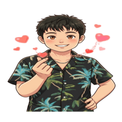 Cute Boy Circle Head